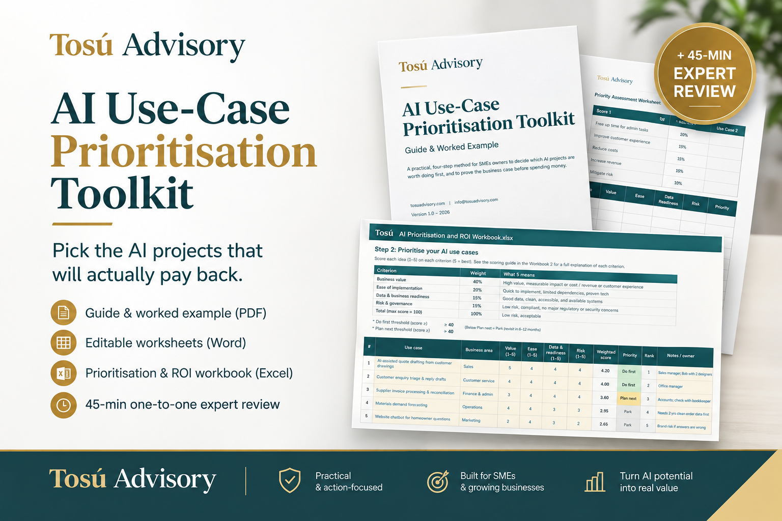 AI Use-Case Prioritisation Toolkit + Expert Review